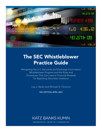 The SEC Whistleblower Practice Guide - Katzbanks 