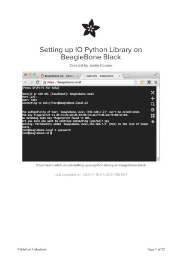 Setting Up IO Python Library On BeagleBone Black - Adafruit Industries