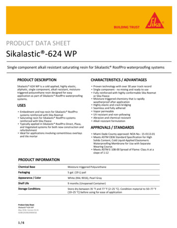 PRODUCT DATA SHEET Sikalastic -624 WP