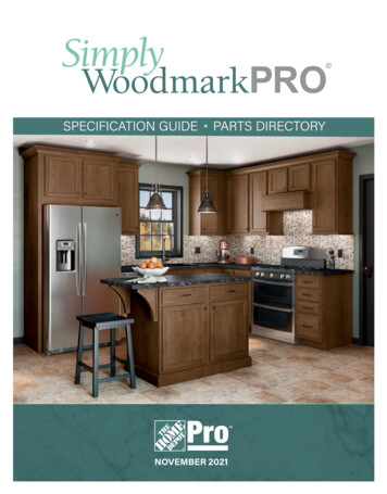 SPECIFICATION GUIDE PARTS DIRECTORY - Woodmark Cabinetry