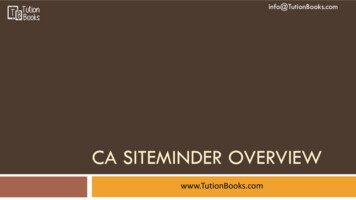CA SITEMINDER OVERVIEW - A Practical Elearning Platform