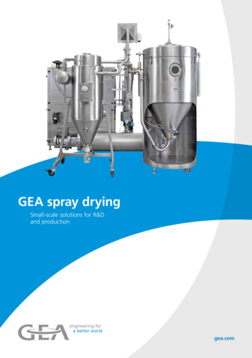GEA Spray Drying - GEA Engineering For A Better World
