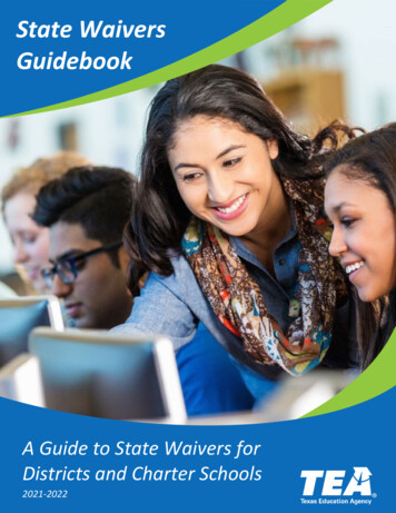 State Waivers Guidebook - Texas Education Agency