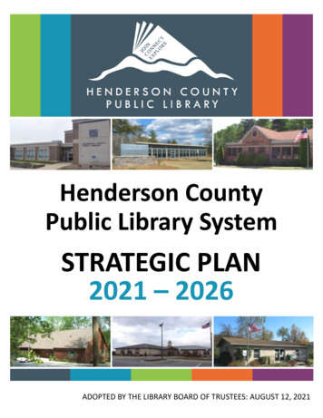 STRATEGIC PLAN 2021 2026 - Henderson County, North Carolina