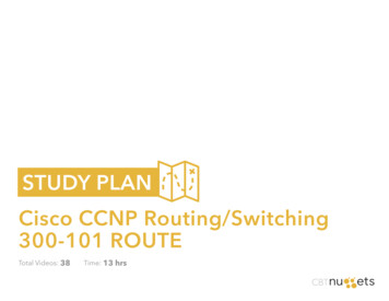 STUDY PLAN Cisco CCNP Routing/Switching 300-101 ROUTE
