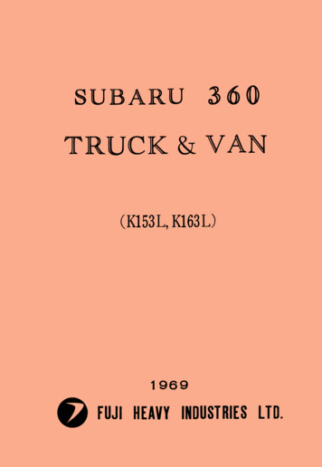 Subaru 360 Truck Van Parts Catalog