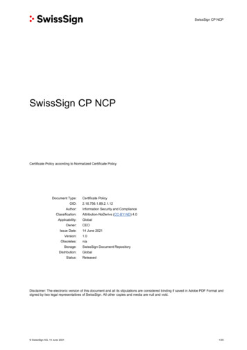 SwissSign CP NCP