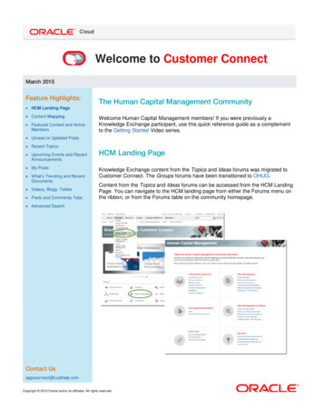 Welcome To Customer Connect