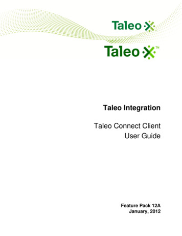 Taleo Integration Taleo Connect Client User Guide - Oracle