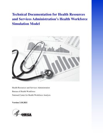 Technical Documentation For Health Resources And Services .