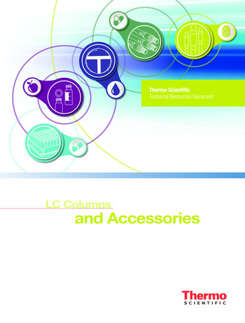 LC Columns And Accessories - Fisher Sci
