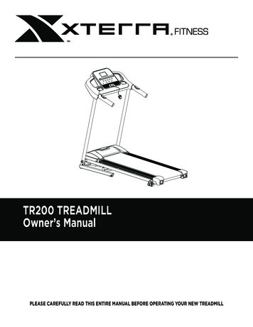 TR200 TREADMILL Owner's Manual - XTERRA Fitness