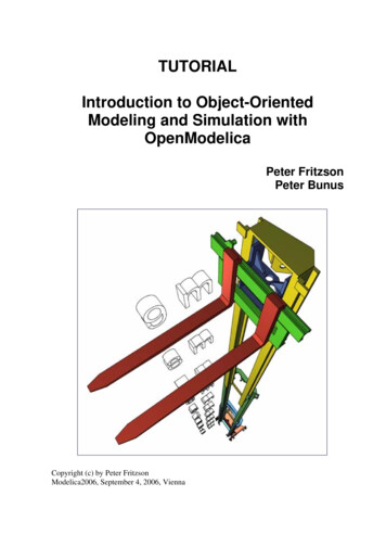 TUTORIAL Introduction To Object-Oriented . - Modelica Association