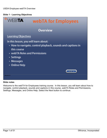 USDA Employee WebTA Overview