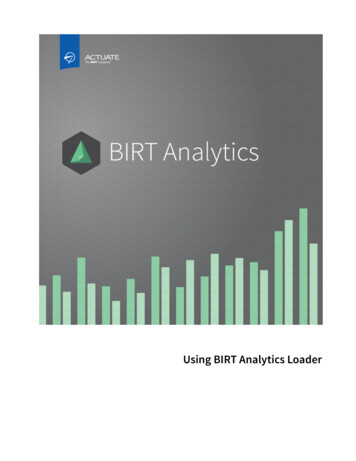Using BIRT Analytics Loader - OpenText