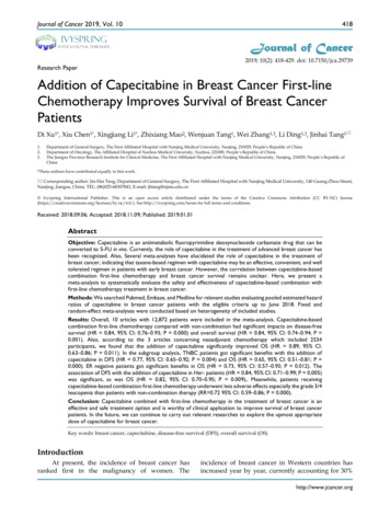 Research Paper Addition Of Capecitabine In Breast Cancer First-line .