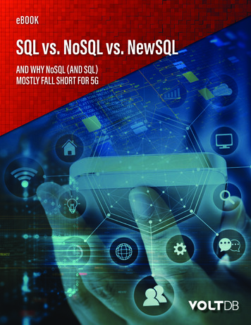 EBOOK SQL Vs. NoSQL Vs. NewSQL - Voltactivedata 