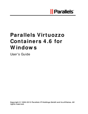 Parallels Virtuozzo Containers 4.6 For Windows