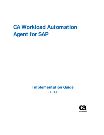 CA Workload Automation Agent For SAP - Ftpdocs.broadcom 