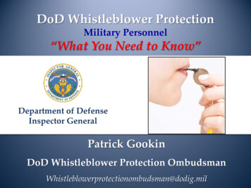 DoD Whistleblower Protection