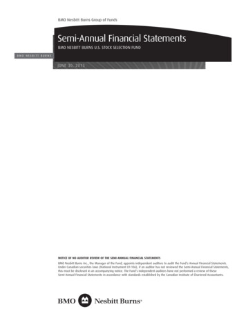 Semi-Annual Financial Statements - BMO