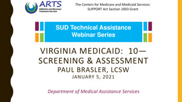 Virginia Medicaid: 10 Screening & Assessment