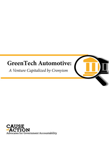 GreenTech Automotive - Cause Of Action Institute