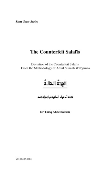 The Counterfeit Salafis - Tariq-abdelhaleem 