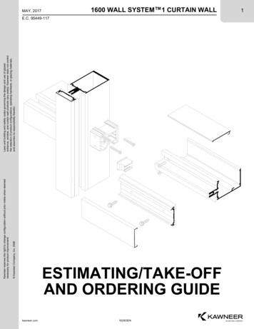 ESTIMATING/TAKE-OFF AND ORDERING GUIDE - AM Fabricators