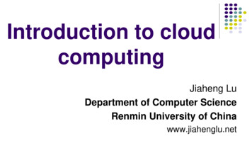 Introduction To Cloud Computing - Semantic Scholar