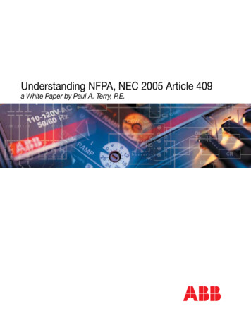 Understanding NFPA, NEC 2005 Article 409