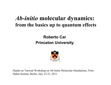 Ab-initio Molecular Dynamics - Max Planck Society