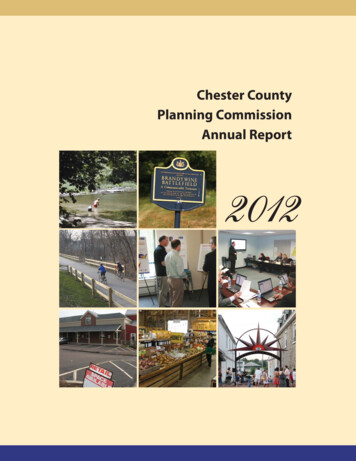 Chester County Planning Commission Annual Report 2012
