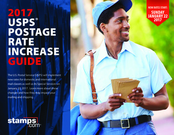 2017 NEW RATES START: SUNDAY 2017 POSTAGE RATE INCREASE GUIDE - Stamps 