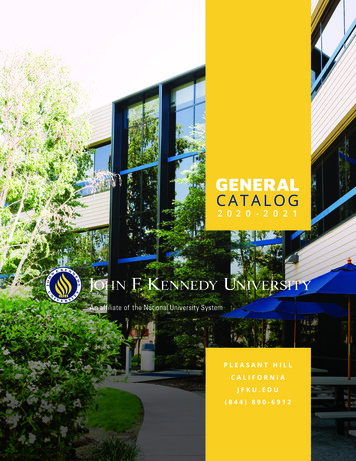 Northcentral University AZ - John F. Kennedy University - July 2020