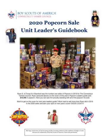 2020 Popcorn Sale Unit Leader S Guidebook - Ctyankee 