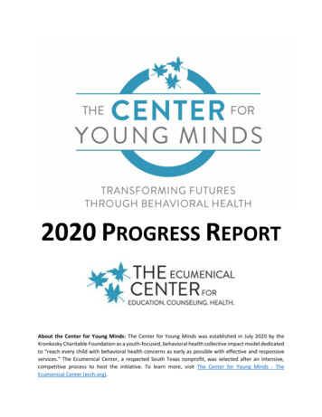 2020 PROGRESS REPORT - The Ecumenical Center