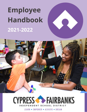 Employee Handbook - Cypress-Fairbanks Independent School District