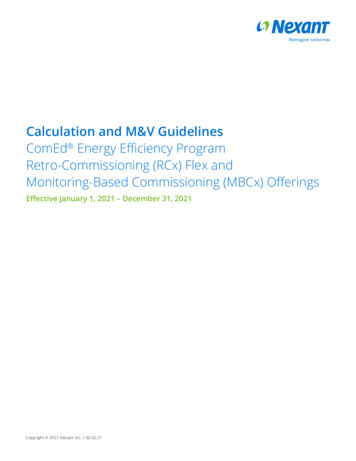 ComEd Energy Efficiency Program RCx Flex And MBCx Offerings M&V Guidelines