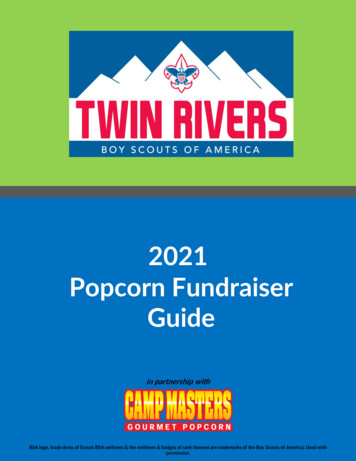 2021 Popcorn Fundraiser Guide - TWIN RIVERS COUNCIL