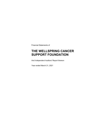 The Wellspring Cancer Support Foundation