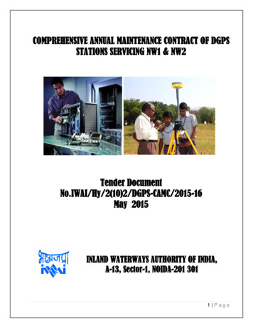 Comprehensive Annual Maintenance Contract Of Dgps Stations Servicing .