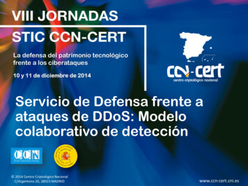 Servicio De Defensa Frente A Ataques De DDoS: Modelo Colaborativo De .
