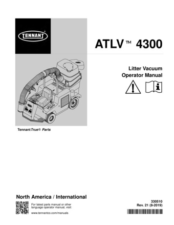 ATLV 4300 Operator Manual - Tennant Co