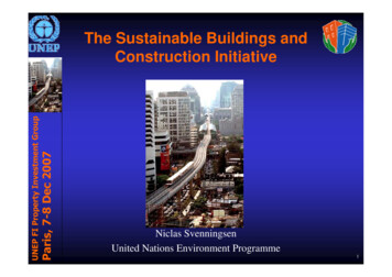 The Sustainable Buildings And Construction Initiative