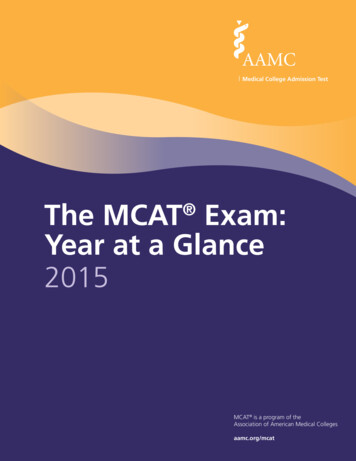 The MCAT Exam: Year At A Glance - AAMC