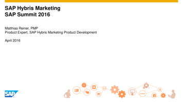 SAP Hybris Marketing SAP Summit 2016