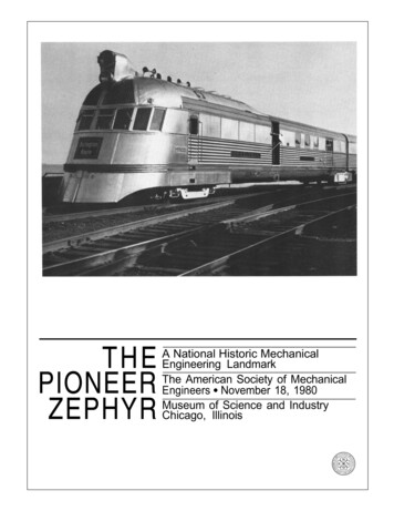 THE PIONEER ZEPHYR - American Society Of Mechanical Engineers