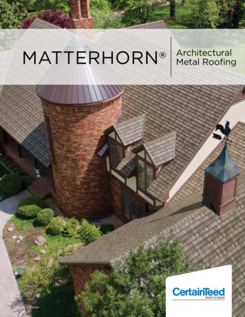 MATTERHORN Metal Roofing Architectural - Webflow