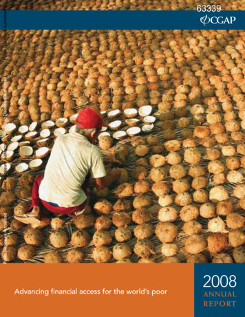 CGAP Annual Report 2008NoSig - World Bank